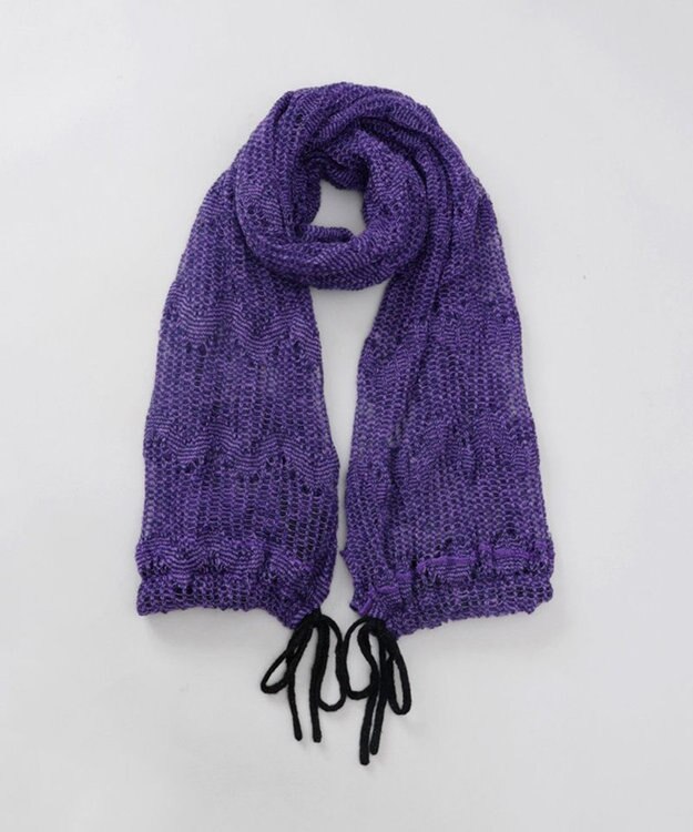 AURORA 【 ANNA SUI（アナ スイ）】リボン付きセミストール(WASH) パープル