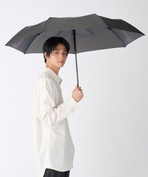 MOONBAT 【3秒でたためる傘/耐風】urawaza 無双(ウラワザ ムソウ)  折りたたみ傘 無地  58cm ブラック