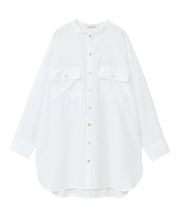 Green Parks ・ＥＬＥＮＣＡＲＥ　ＤＵＥ　イロイロ釦シャツチュニック Off White