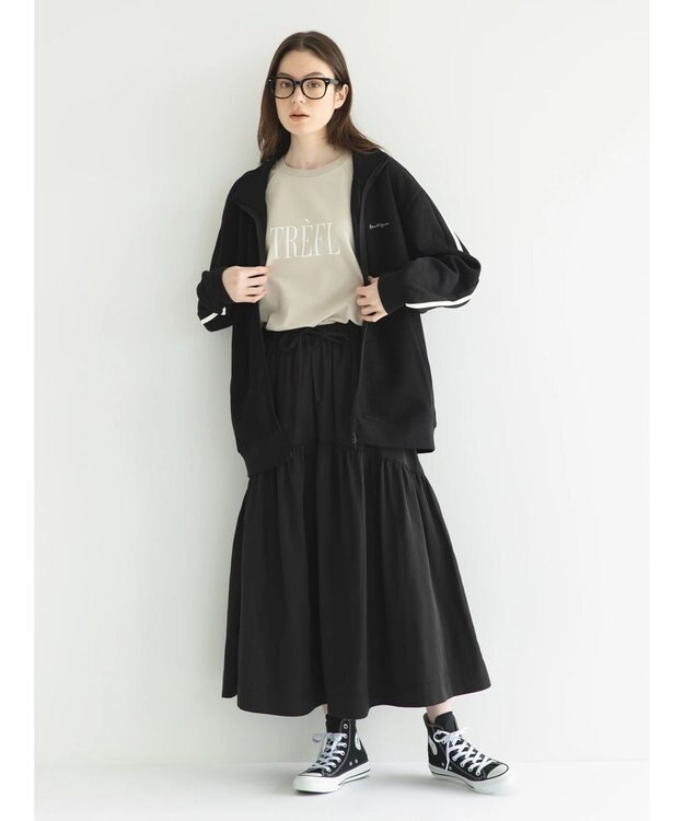 CRAFT STANDARD BOUTIQUE リバーシブルチュールスカート Black