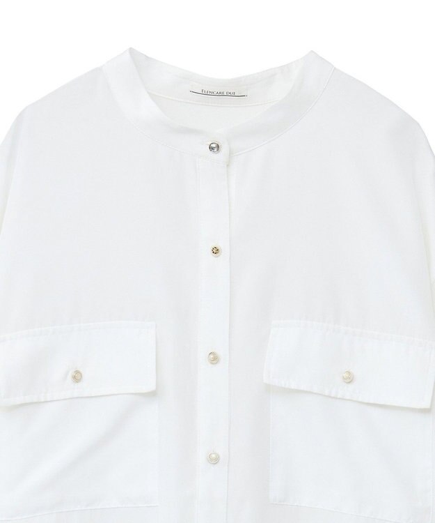 Green Parks ・ＥＬＥＮＣＡＲＥ　ＤＵＥ　イロイロ釦シャツチュニック Off White