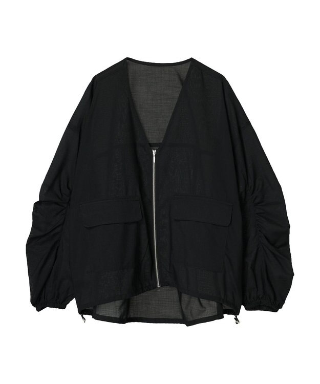 AMERICAN HOLIC イージーケア＋接触冷感　シアーブルゾン Black