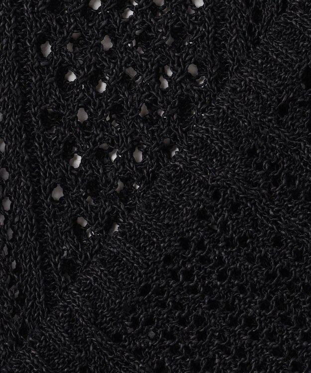 BEIGE， ATACAM / パターンメッシュ ハーフニット Black