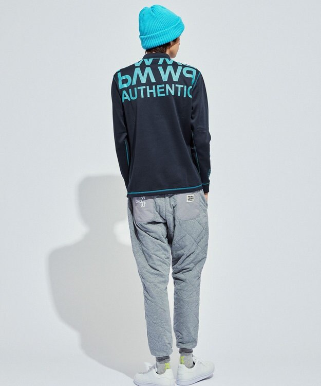 PW CIRCULUS 【裏起毛/防寒】【MEN】ステッチポイント モックネック ネイビー系