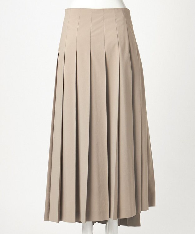 23区 【GOLD LABEL】タスランタイプライター アシンメトリー ラップスカート モカ