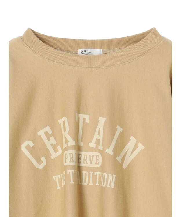 CRAFT STANDARD BOUTIQUE プリント裏毛チュニック Beige