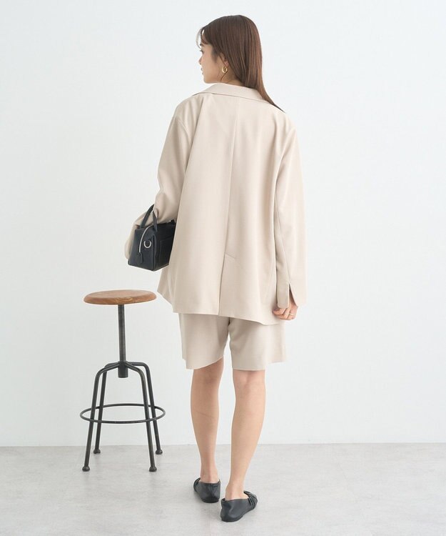 earth music&ecology タックハーフパンツ Beige