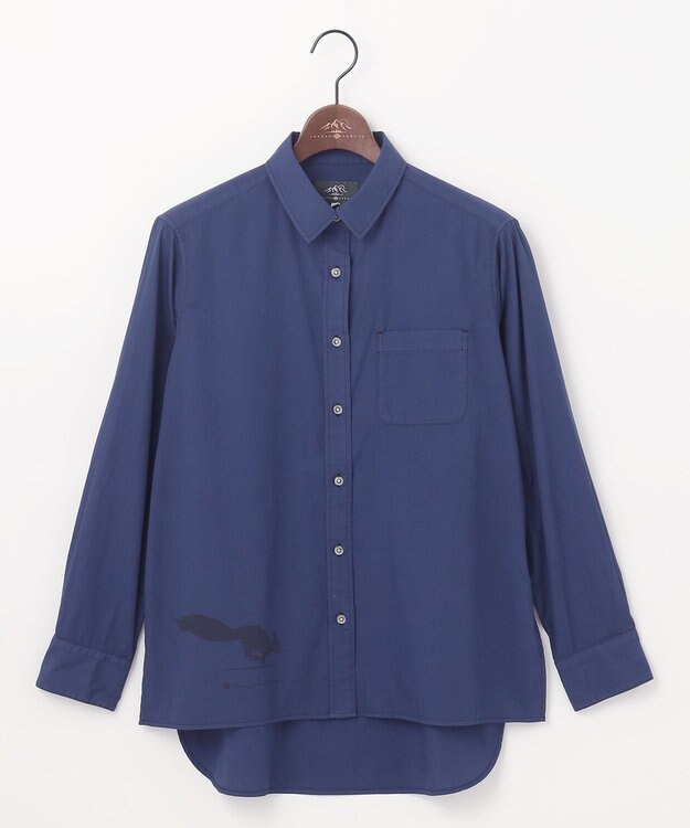 JOSEPH ABBOUD MOUNTAIN 【テーム ヤルヴィモチーフ・サスティナブル・オーガニック】オーガニックブロードシャツ ネイビー系