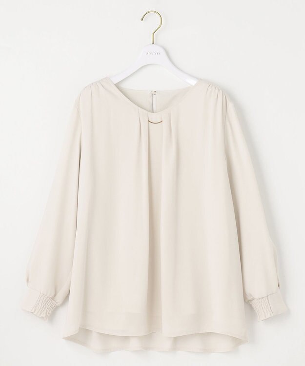 ANY SIS 【WEB限定】エニポカシリーズVネック ブラウス アイボリー