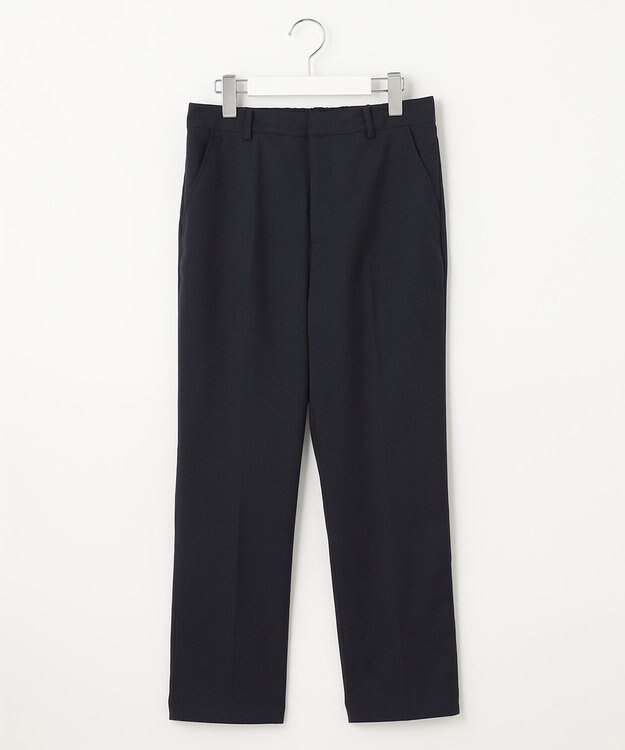 J.PRESS LADIES 【洗える】シャークスキン テーパード パンツ ネイビー系