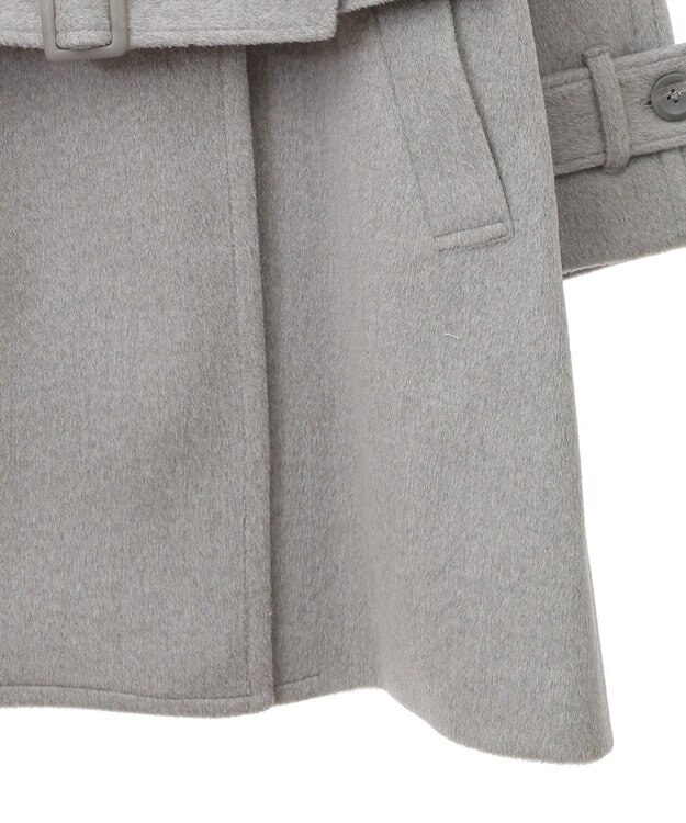 earth music&ecology ミドル丈コート Gray Mixture