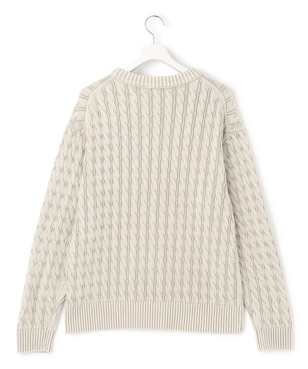 J.PRESS YORK STREET 【UNISEX】ピグメントコットン ケーブルニット ベージュ系