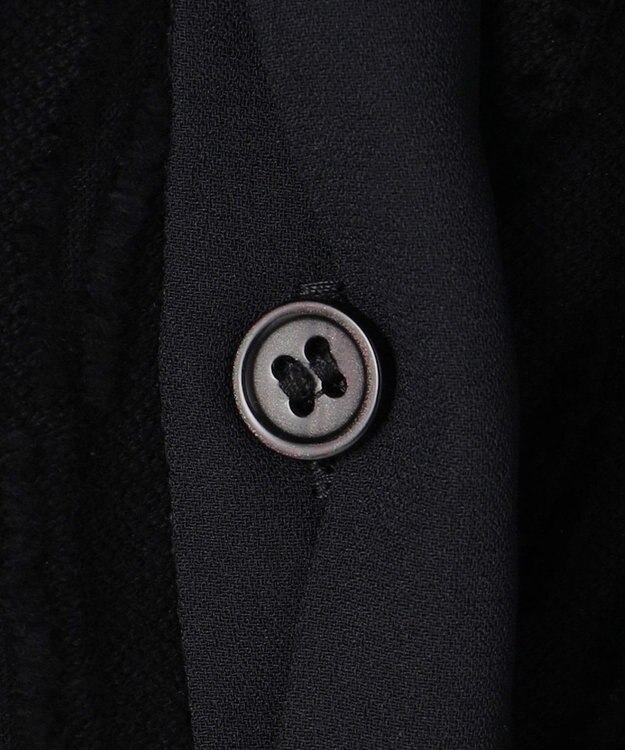 ICB L カットジャガードジャージー デザイントップス ブラック