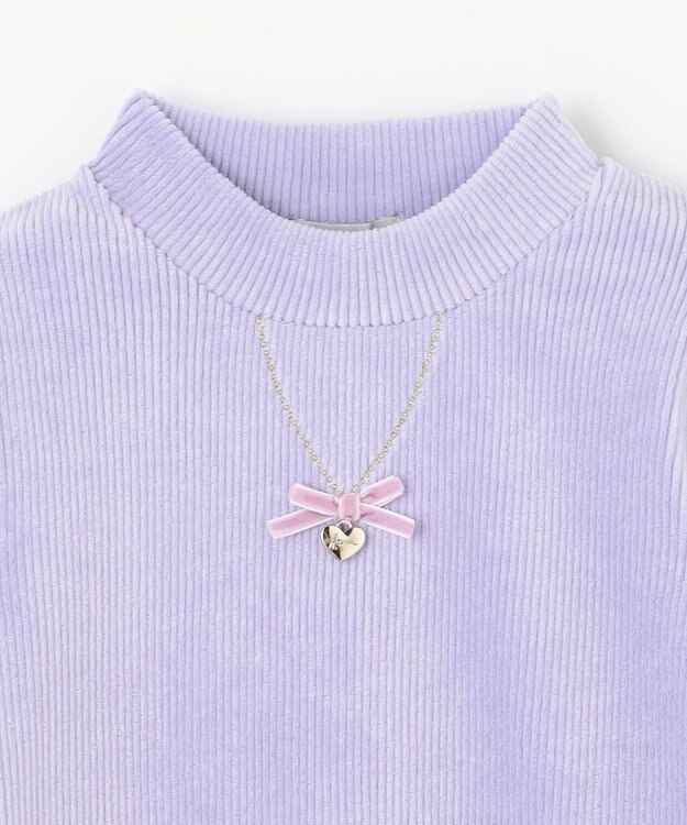 ANY KIDS ハイネック長袖カットソー ラベンダー