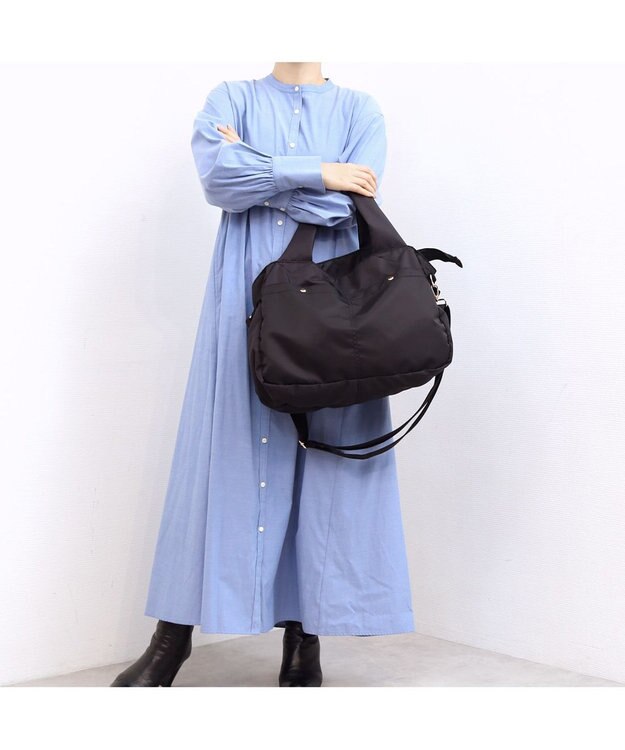 UNBILLION カシュカシュ cachecache / ナイロンタウン2wayボストンバッグ ブラック