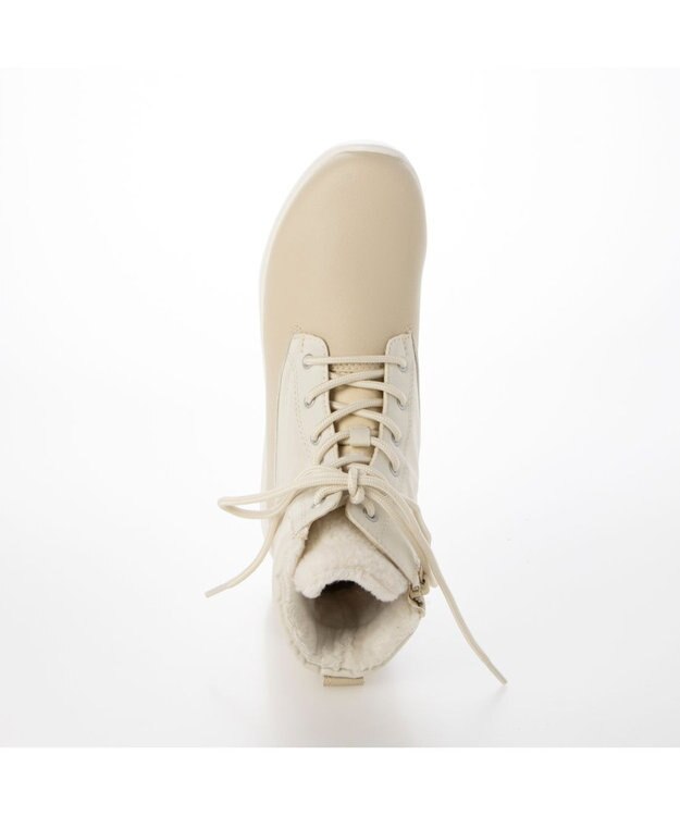 ing <ing>【レイン・スノー対応】レースアップスニーカーブーツ アイボリー