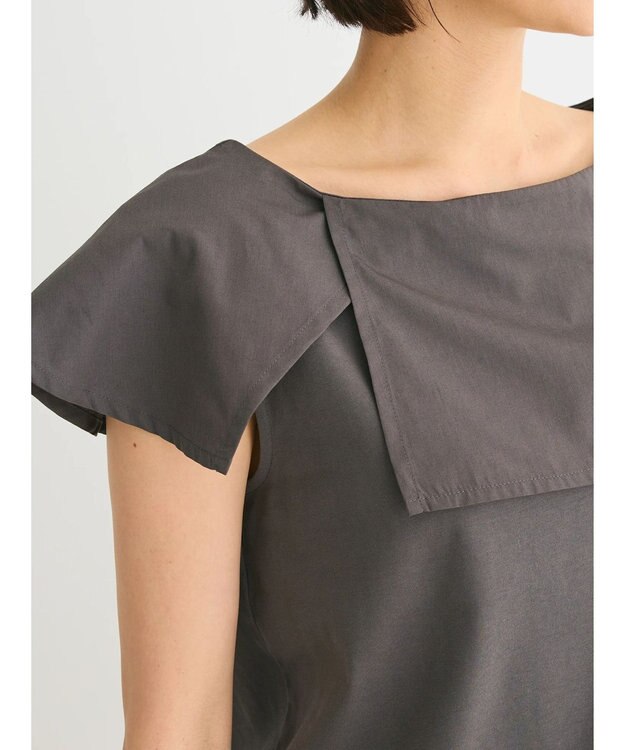 Green Parks オフショル風カットプルオーバー Gray