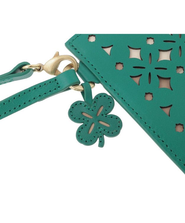 genten クアドリフォリオ パスケース エメラルド