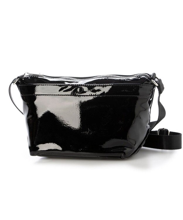 UNBILLION カシュカシュ cachecache / ソフトエナメル舟型ショルダー ブラック