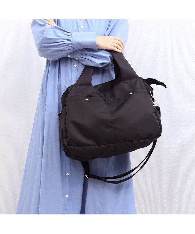 UNBILLION カシュカシュ cachecache / ナイロンタウン2wayボストンバッグ ブラック