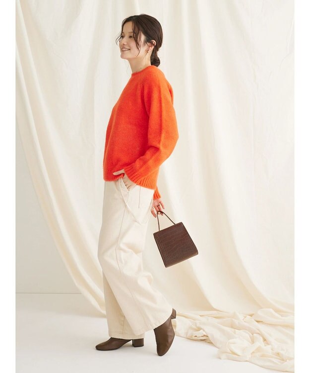 CRAFT STANDARD BOUTIQUE シンプルニットプルオーバー Orange