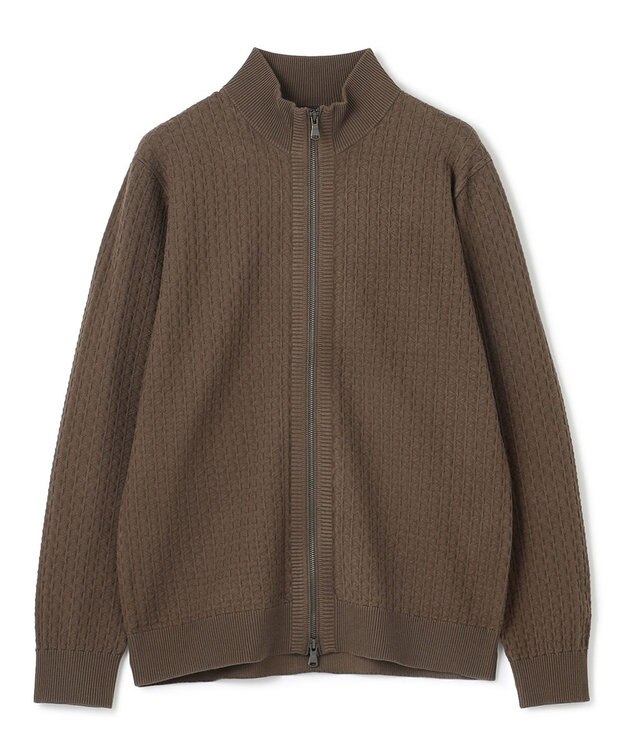 JOSEPH HOMME 【イージーケア】 ヴィスコースリンクス　ジップアップカーディガン キャメル系