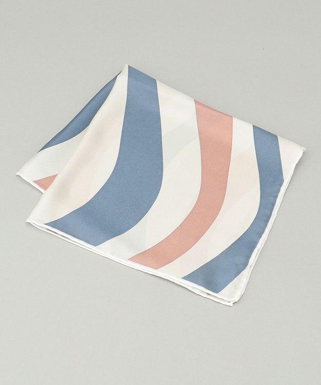 GOTAIRIKU 日本製【シルク100％】シーズナルチーフ ブルー系4