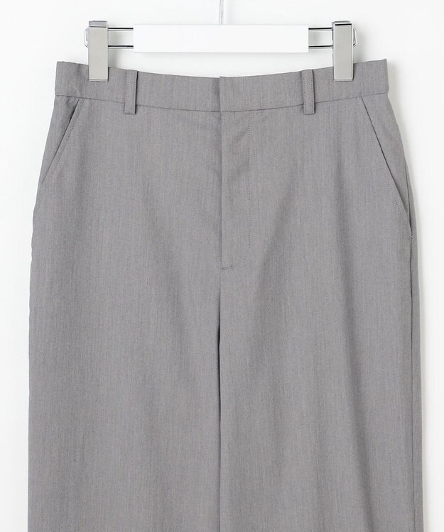 J.PRESS LADIES L SOFTシャンブレー テーパード パンツ ライトグレー系