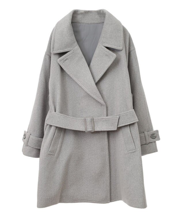 earth music&ecology ミドル丈コート Gray Mixture