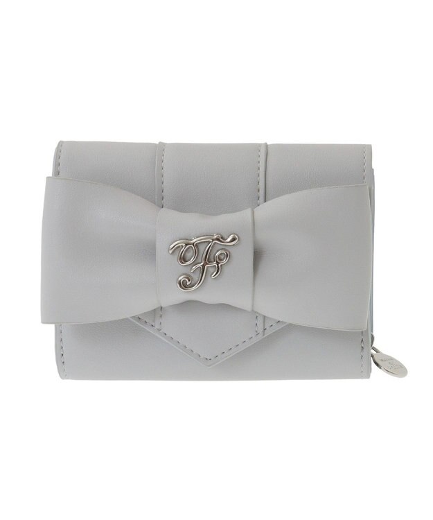 Maison de FLEUR ベルトリボンミニウォレット Sax