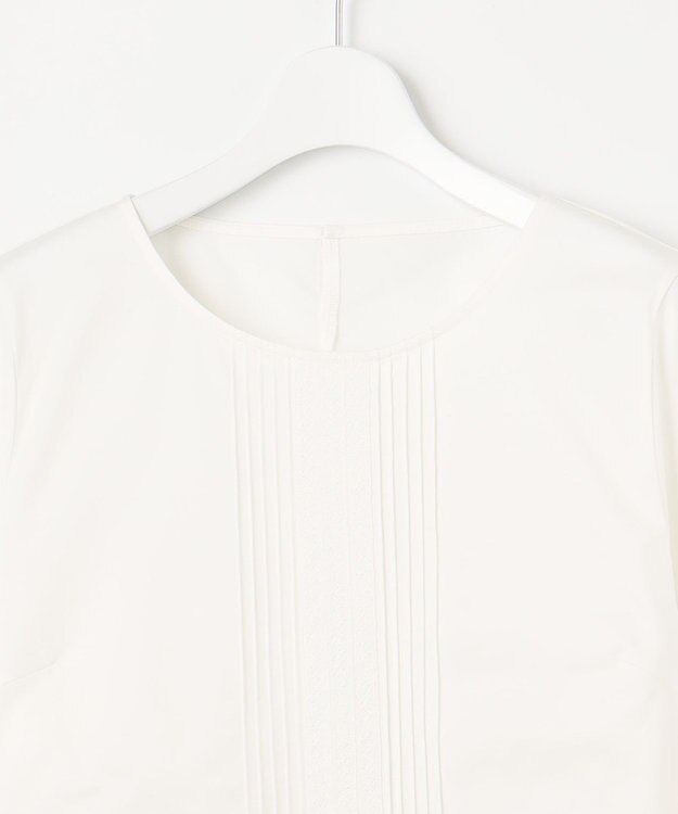 自由区 【洗える・ジャージー素材】フロントレースジャージー プルオーバー ホワイト系