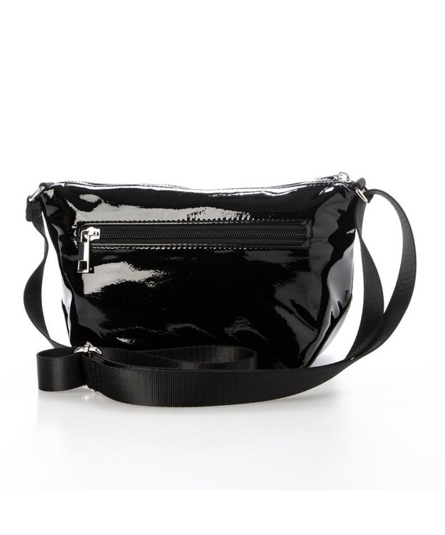 UNBILLION カシュカシュ cachecache / ソフトエナメル舟型ショルダー ブラック