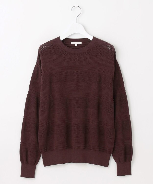 自由区 ファインコットンウール ニット ボルドー