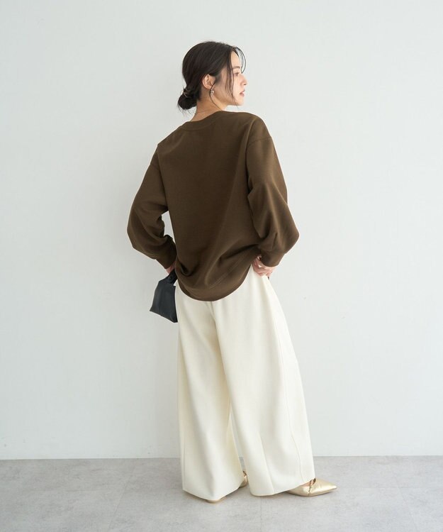YECCA VECCA 起毛ロゴプルオーバー Brown