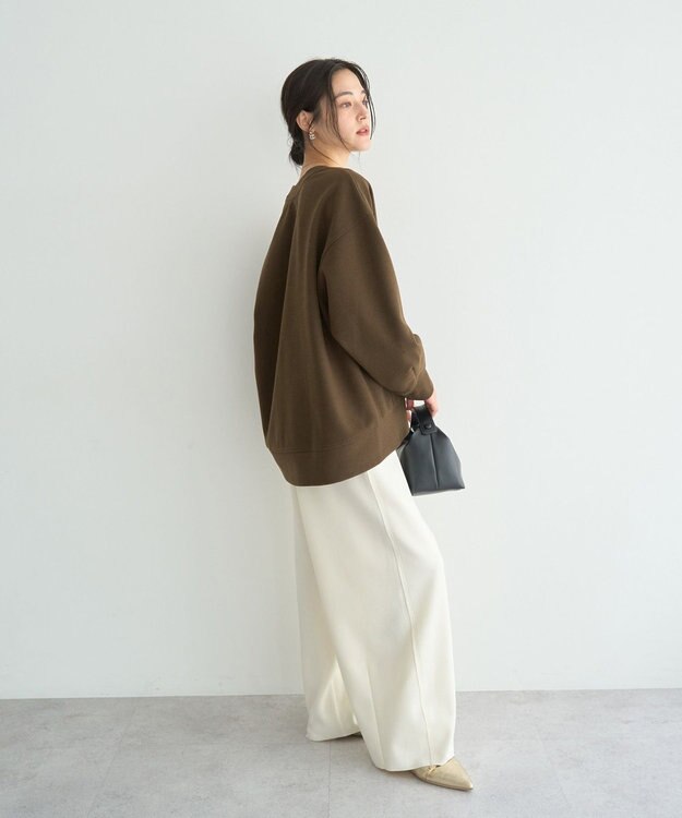 YECCA VECCA 起毛ロゴプルオーバー Brown