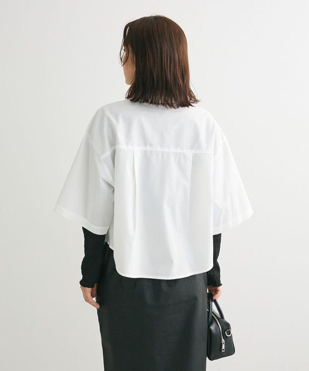 Green Parks ５分袖ショートシャツ Off White