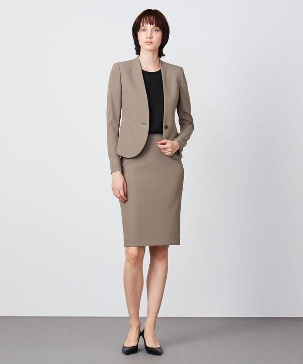 BEIGE， LUIZA / ノーカラージャケット Mocha