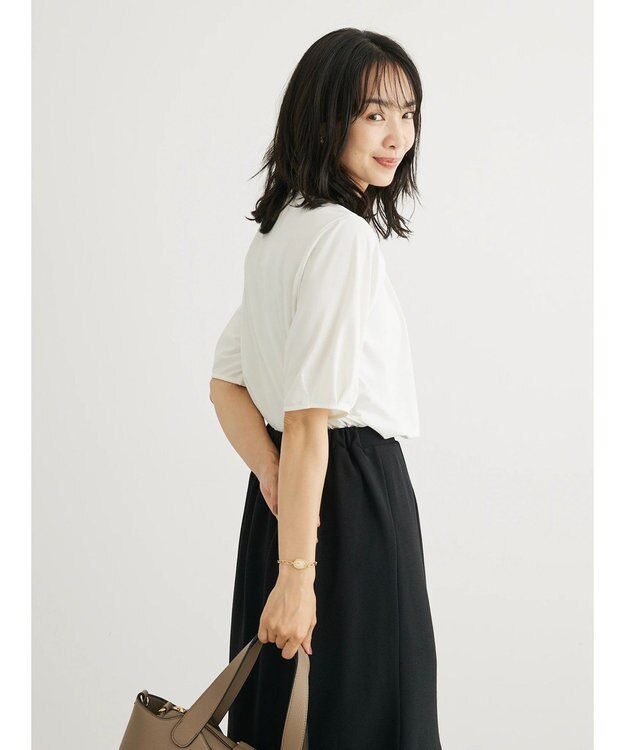 Green Parks BEST PRICE  ２ＷＡＹタック５分袖ブラウソー Off White