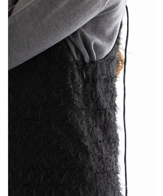 Te chichi カットジャガードキャミワンピース ブラック