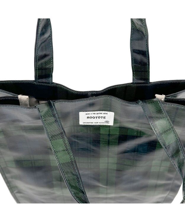 ROOTOTE 3605【ラミネート加工 A4収納】EU.アーキャトル.ラミネート-T 01：チェック・グリーン