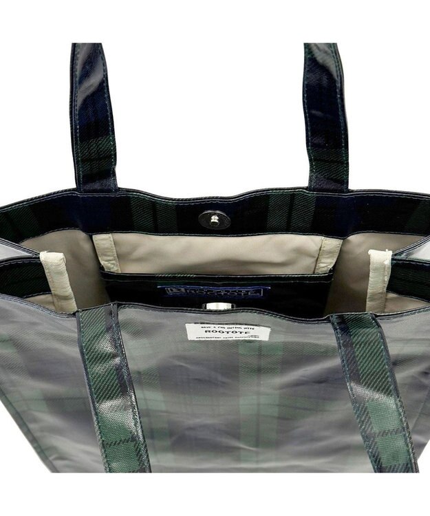 ROOTOTE 3605【ラミネート加工 A4収納】EU.アーキャトル.ラミネート-T 01：チェック・グリーン