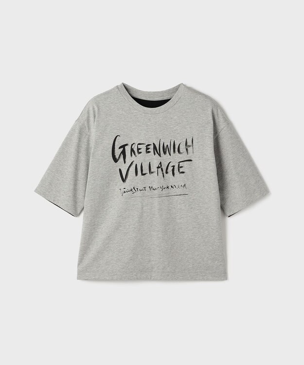 GRACE CONTINENTAL レイヤードロゴＴシャツ グレー