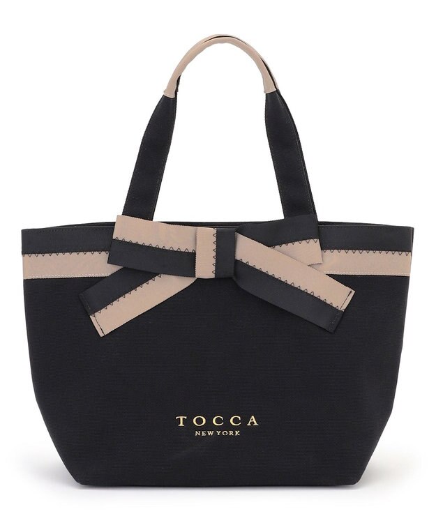 TOCCA KNOT IN CONTRAST CANVASTOTE キャンバストート ブラック系