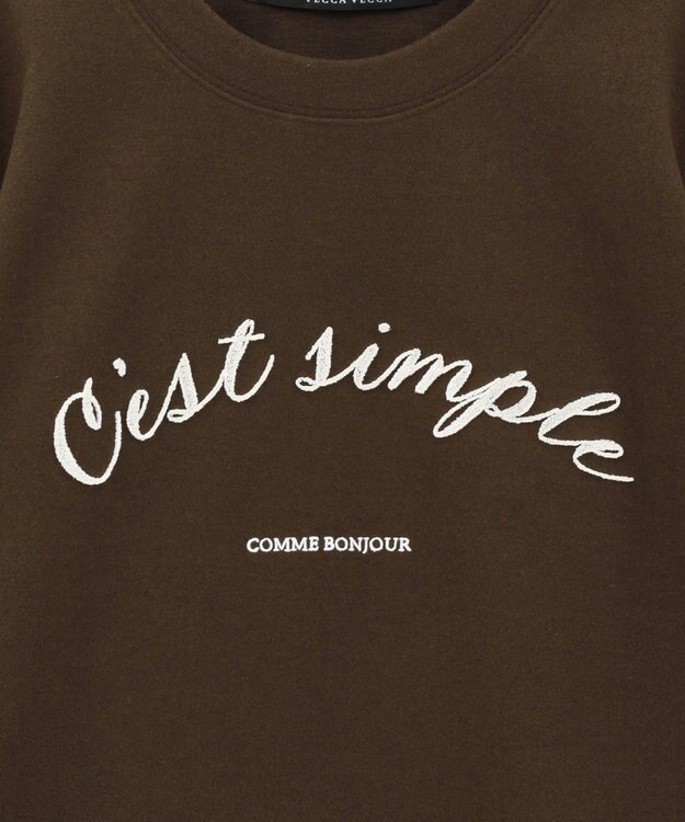 YECCA VECCA 起毛ロゴプルオーバー Brown