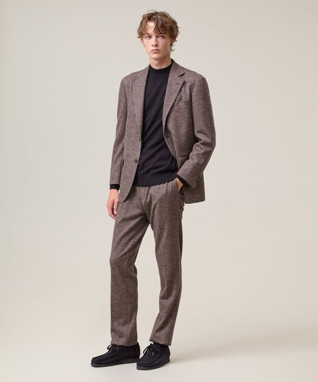 J.PRESS MEN 【セットアップ対応 / ストレッチ】SOFAニット ハイグレードジャージー スラックス ブラウン系8