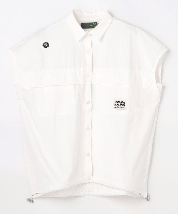 PW CIRCULUS 【すっきり見え袖】【WOMEN】サファリシャツ ゴルフウェア レディース ホワイト系