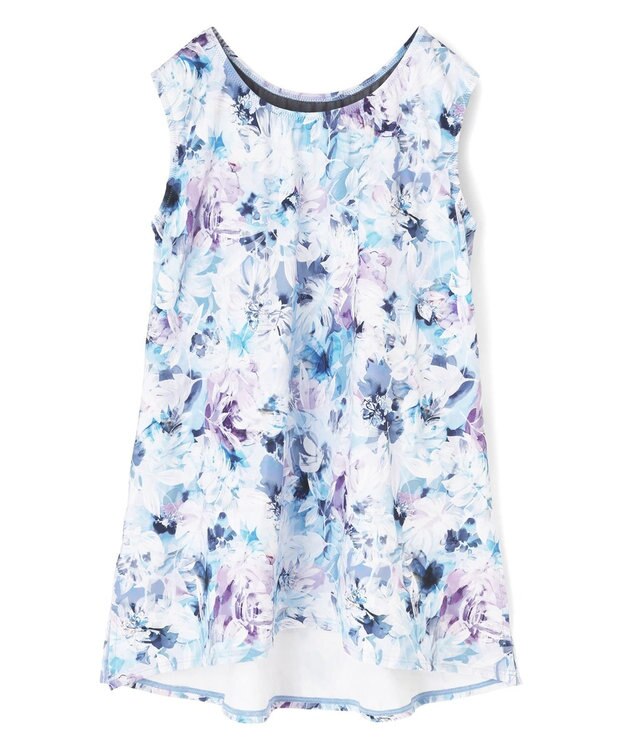 San-ai Resort（三愛水着楽園） 【水陸両用】　プリントカップ付きトップス　M・L　【Reir（レイール）】 ブルー