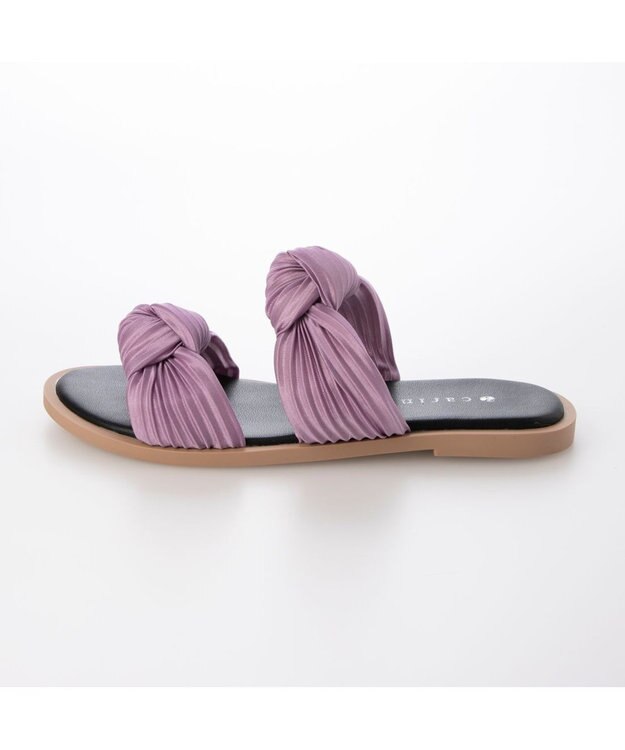 MODE ET JACOMO <carino>プリーツスポンジサンダル パープル