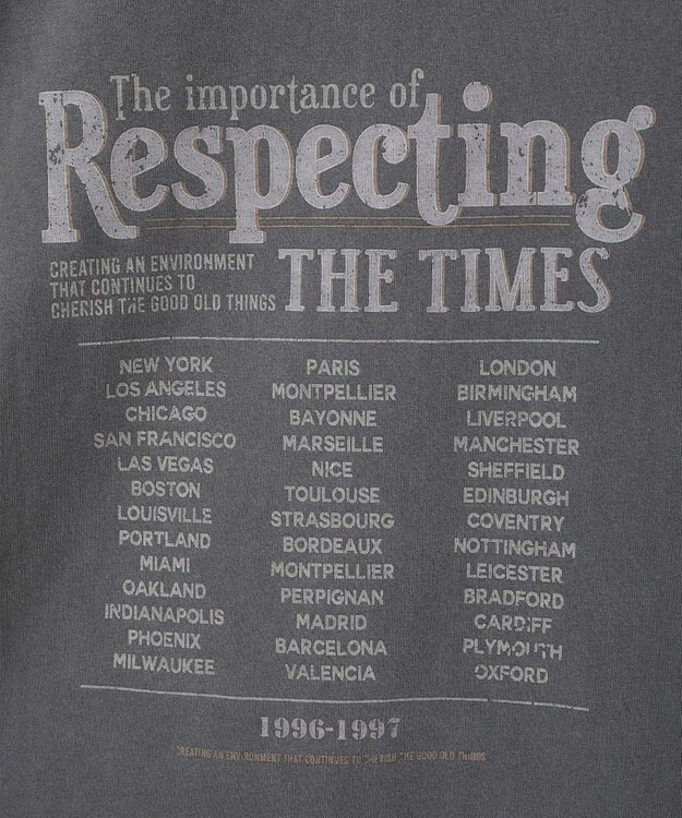 earth music&ecology ピグメントフリルプルオーバー Charcoal Gray