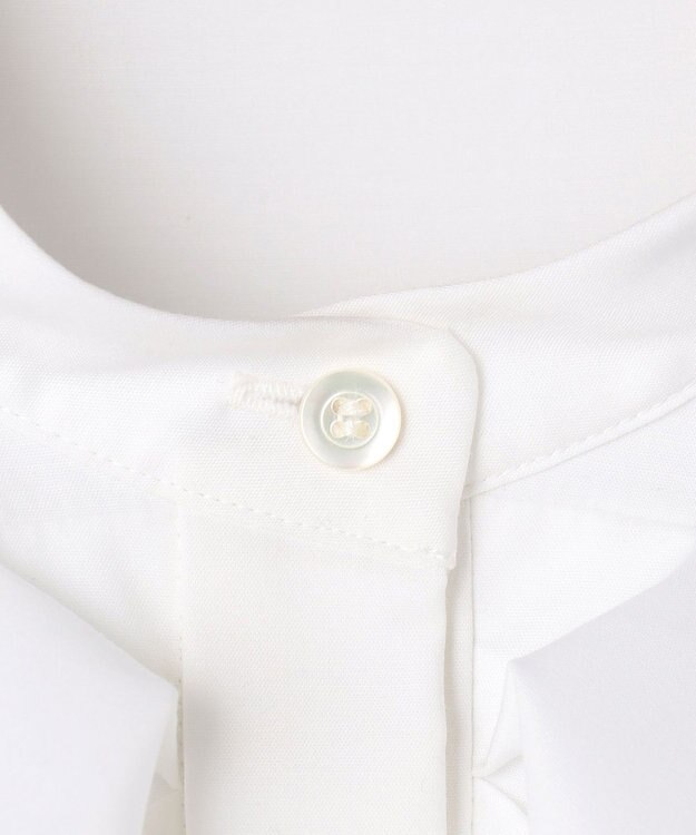 組曲 【KUMIKYOKU NAVY】コットンタッチシャーティングラッフルフレア ブラウス ホワイト系